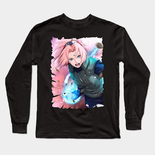 SAKURA HARUNO MERCH VTG Long Sleeve T-Shirt by funnymushroomz